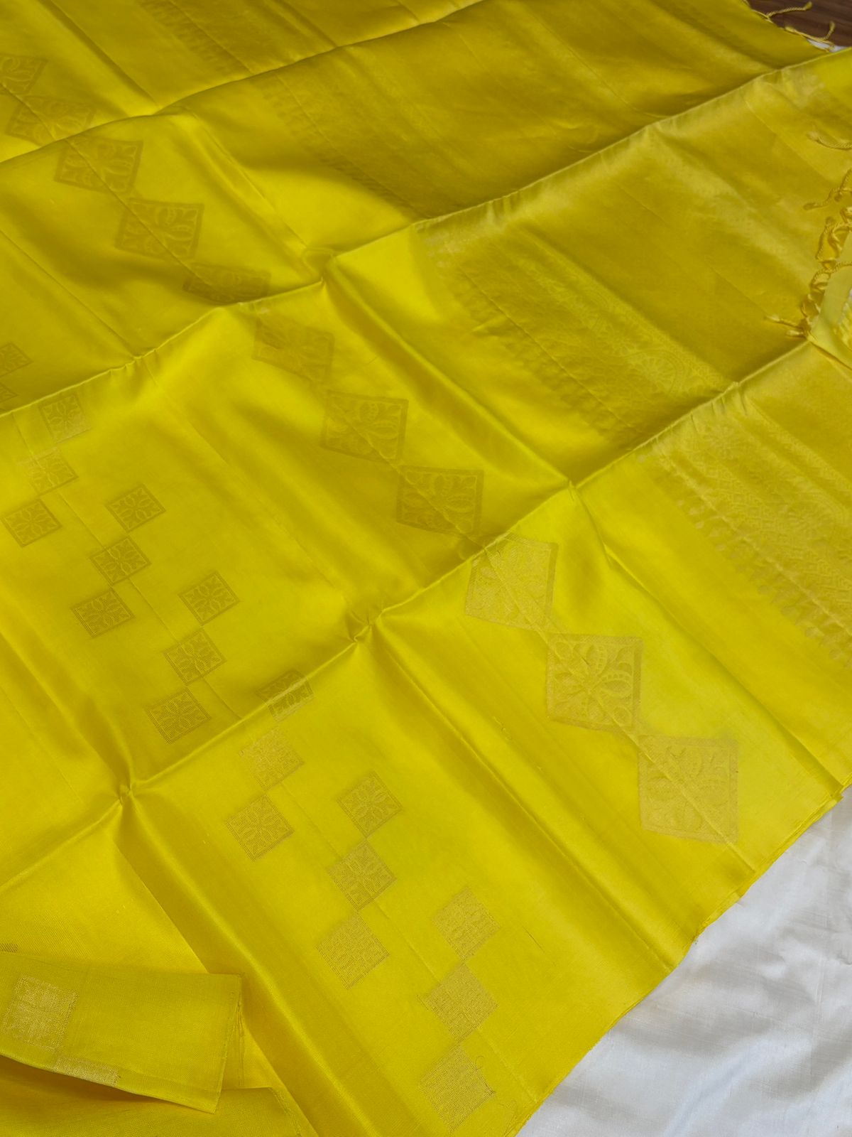 Bright Yellow Soft Silk