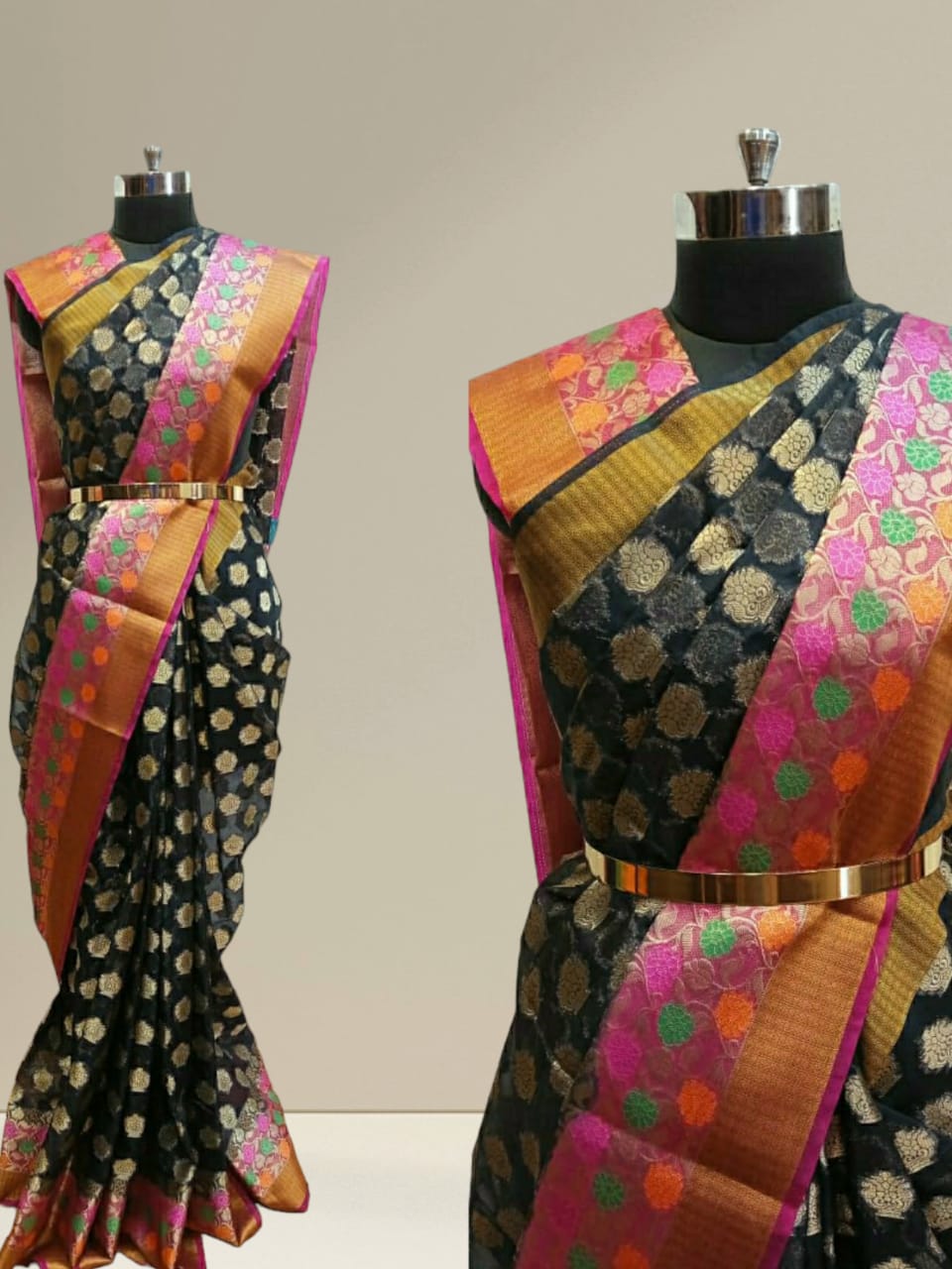 Semi Raw Silk Sarees