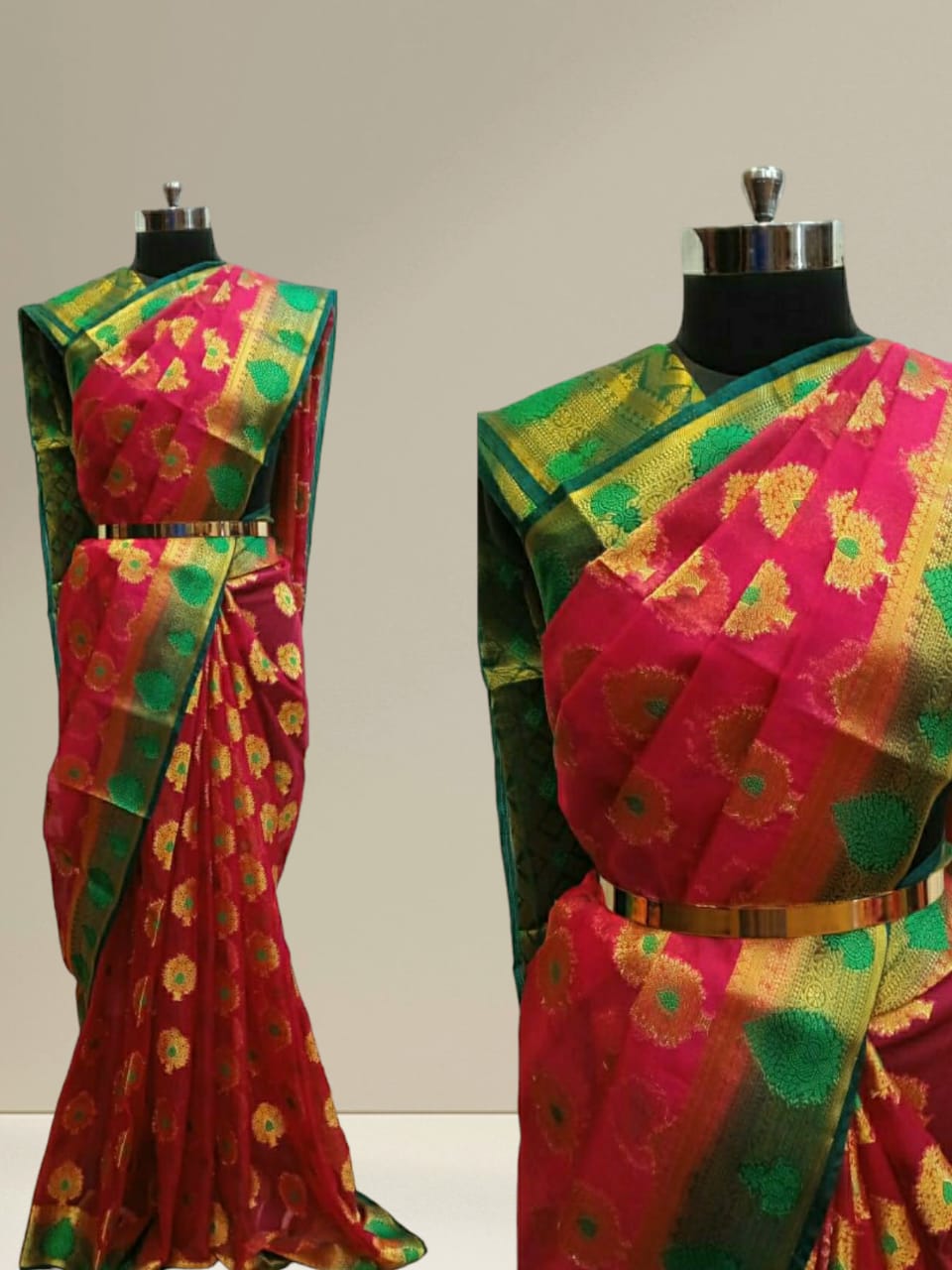 Semi Raw Silk Sarees