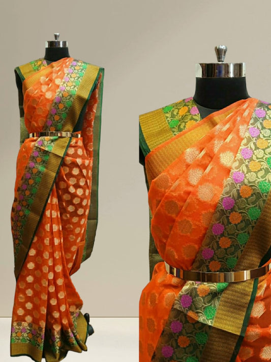 Semi Raw Silk Sarees