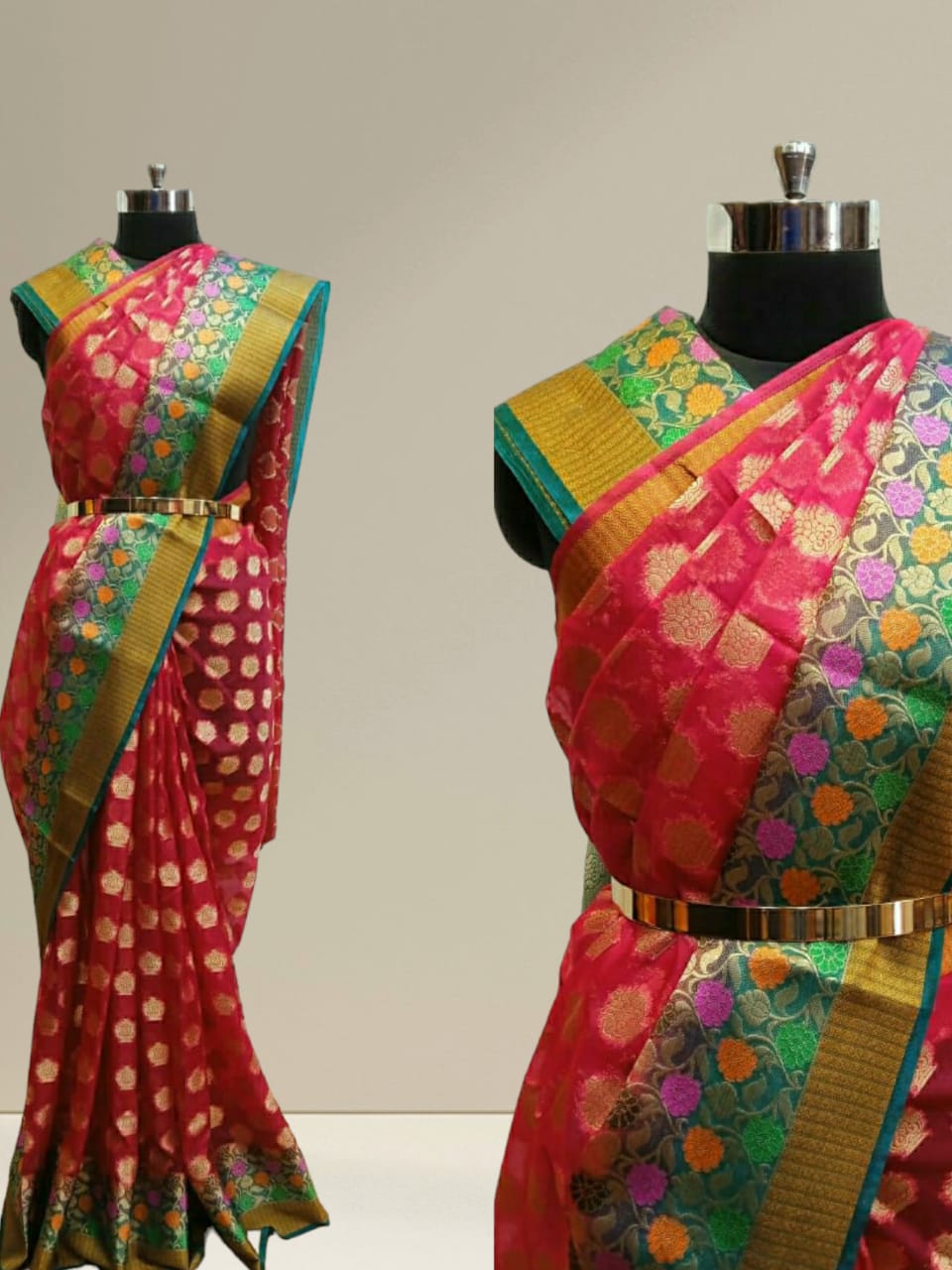 Semi Raw Silk Sarees