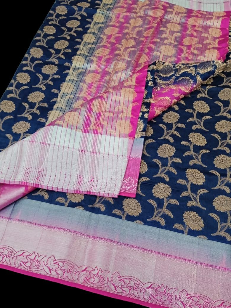 Semi Raw Silk Sarees