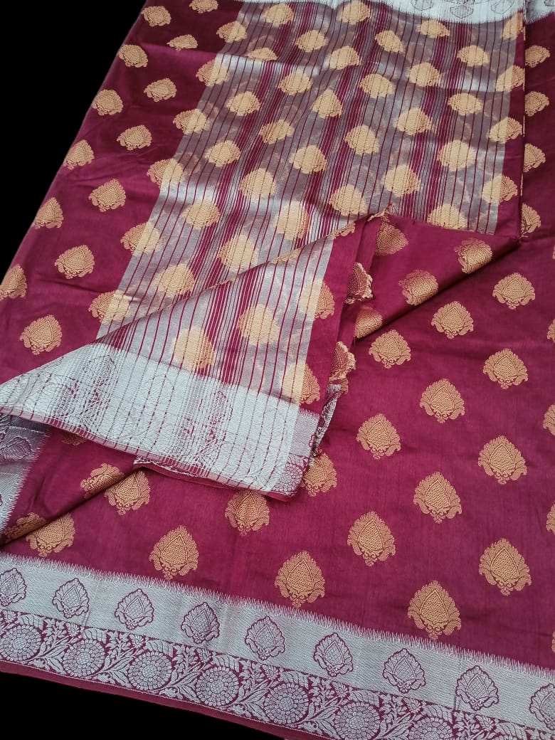 Semi Raw Silk Sarees