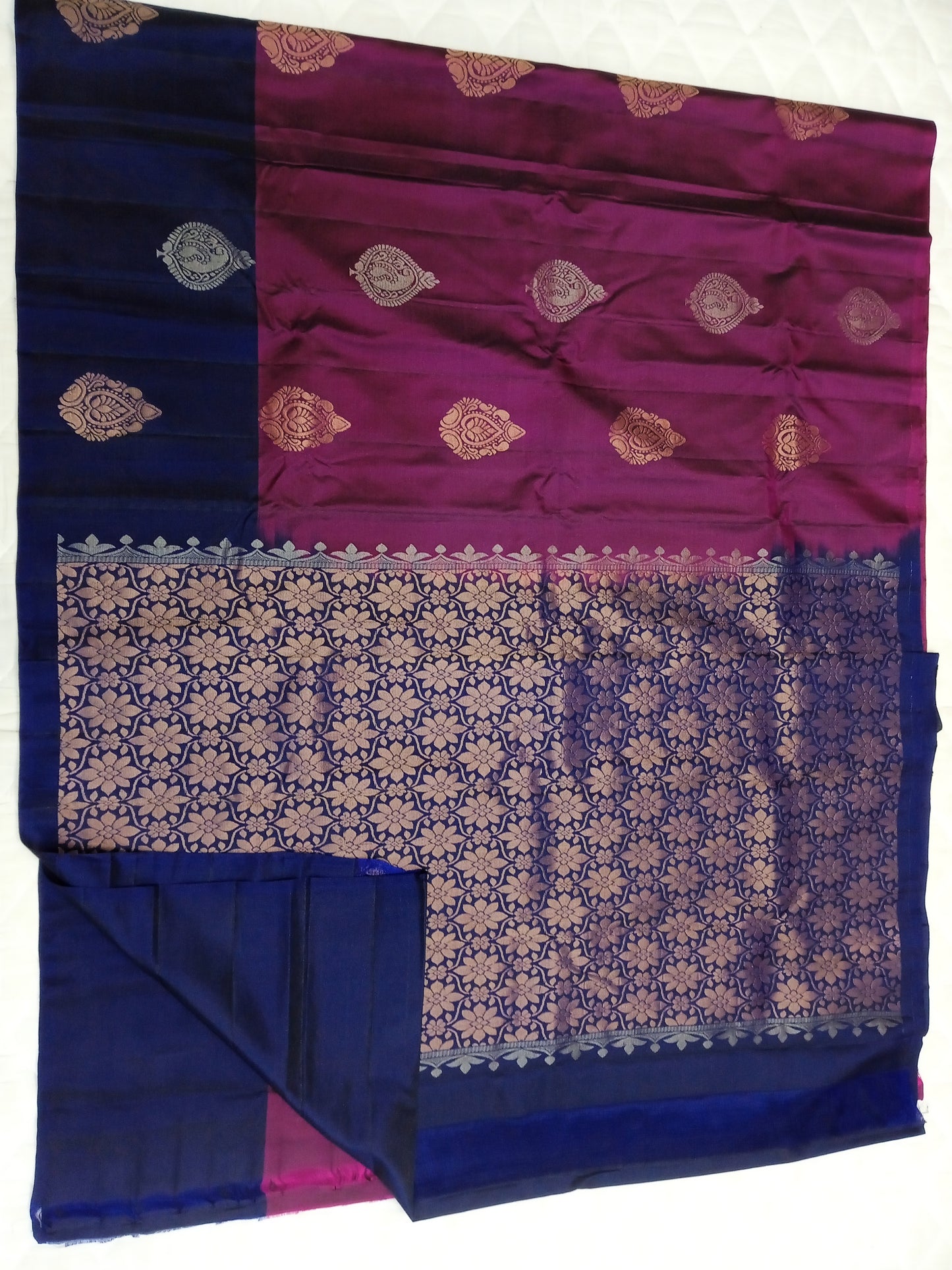 Uppada Soft silk - Contrast