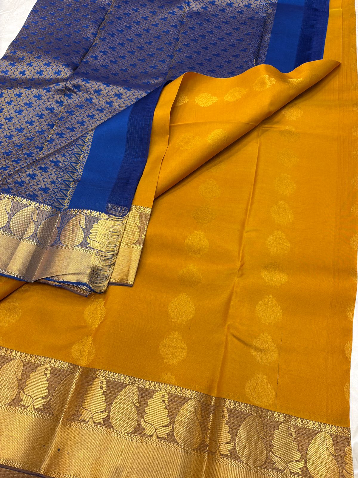 Yellow -Half Mix Kanchi Soft Silk