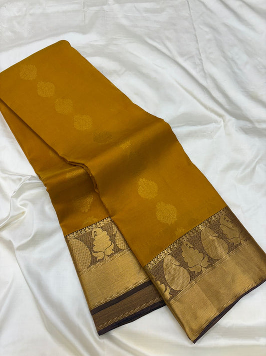 Yellow -Half Mix Kanchi Soft Silk