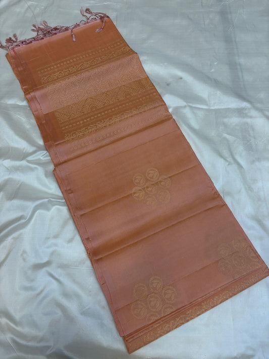 Pastel Peach Soft Silk