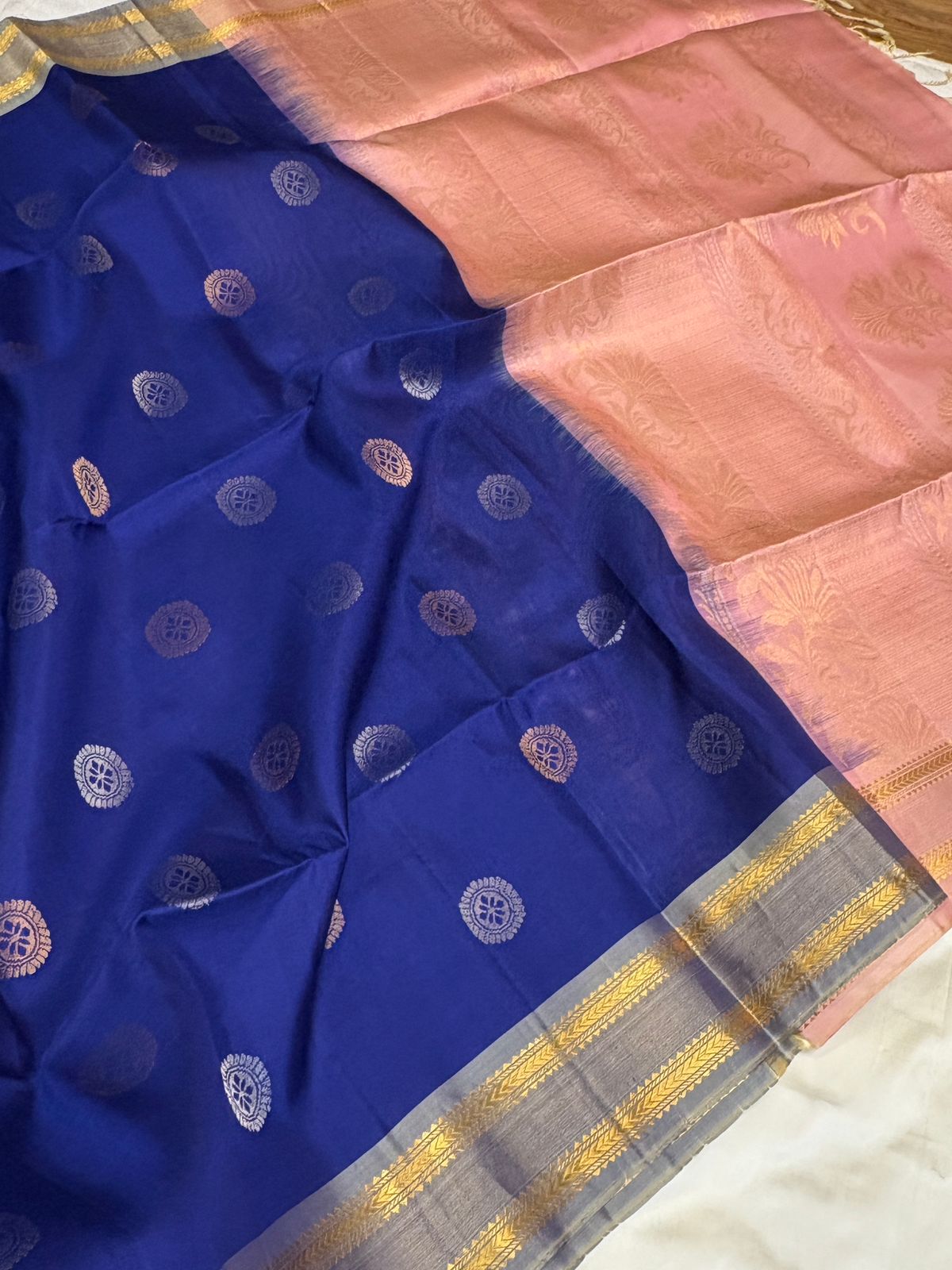 Blue - Rettapet Soft Silk