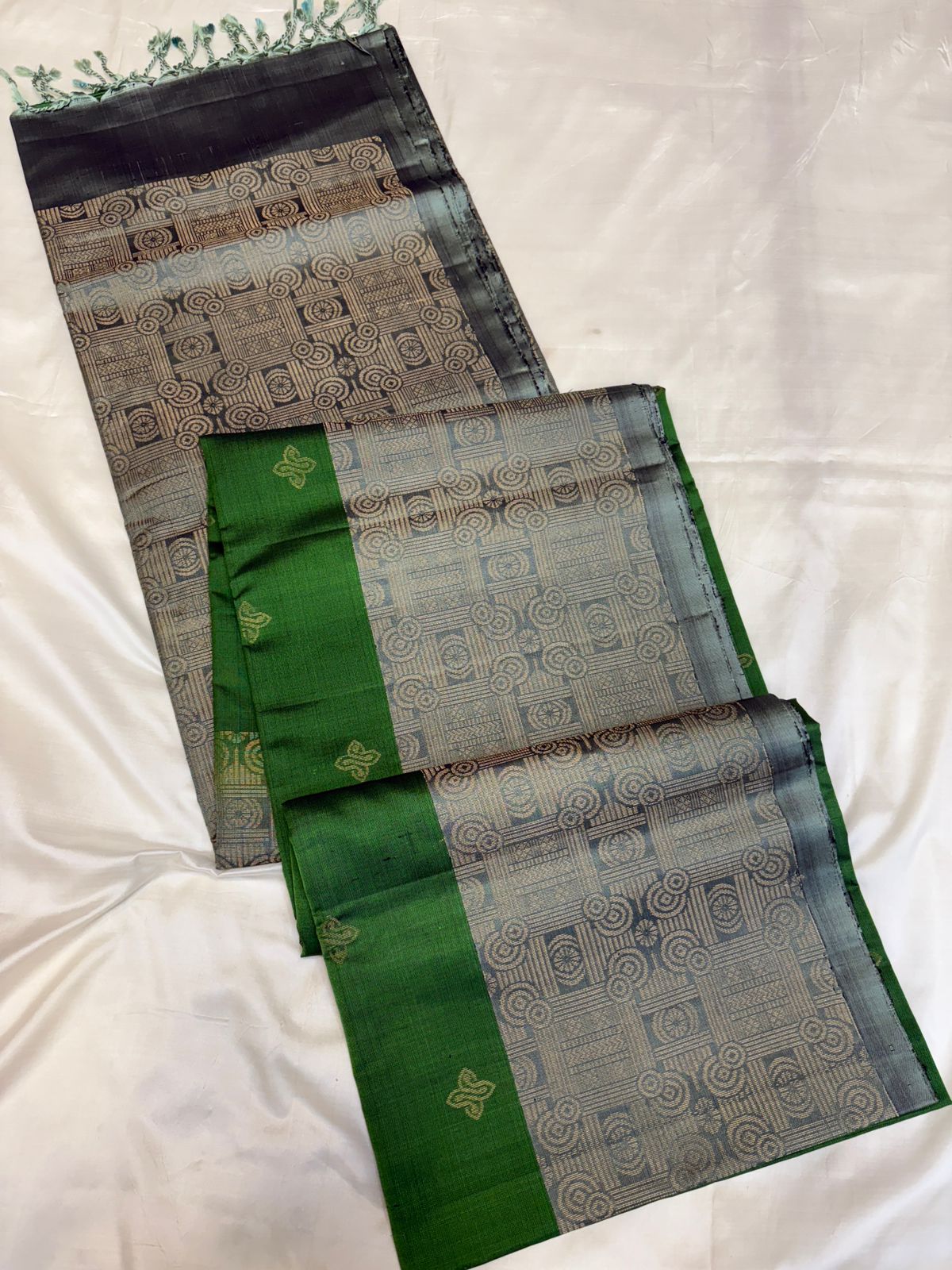 Green Grey Soft Silk