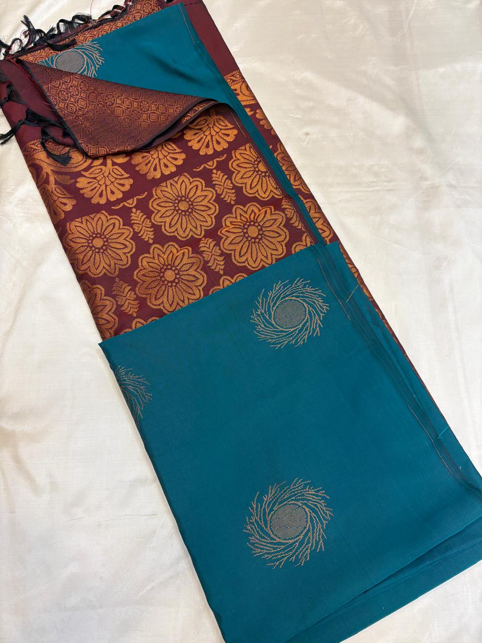 Semi silk Brocade Blouse
