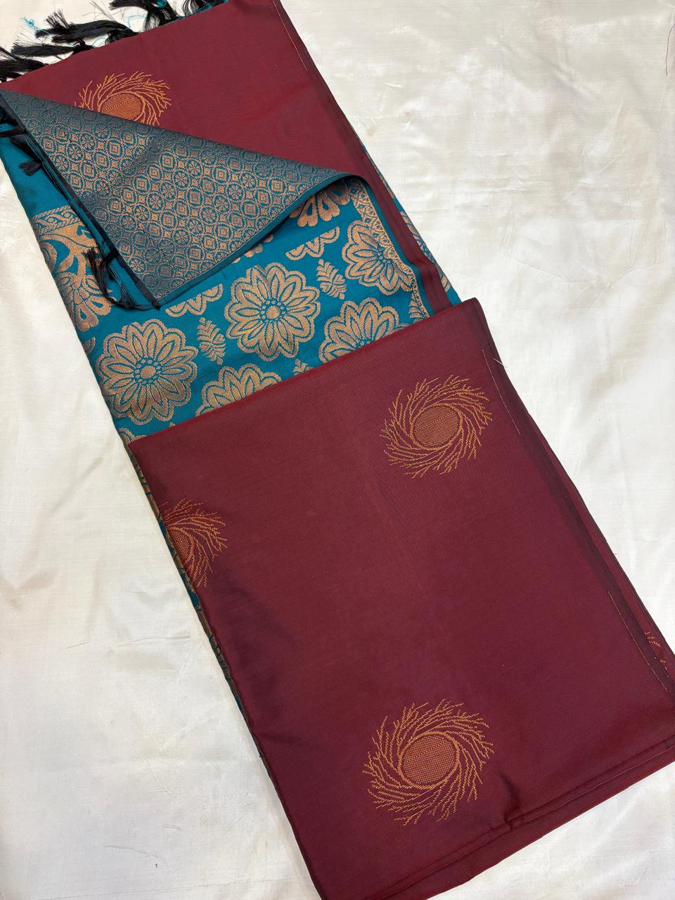 Semi silk Brocade Blouse