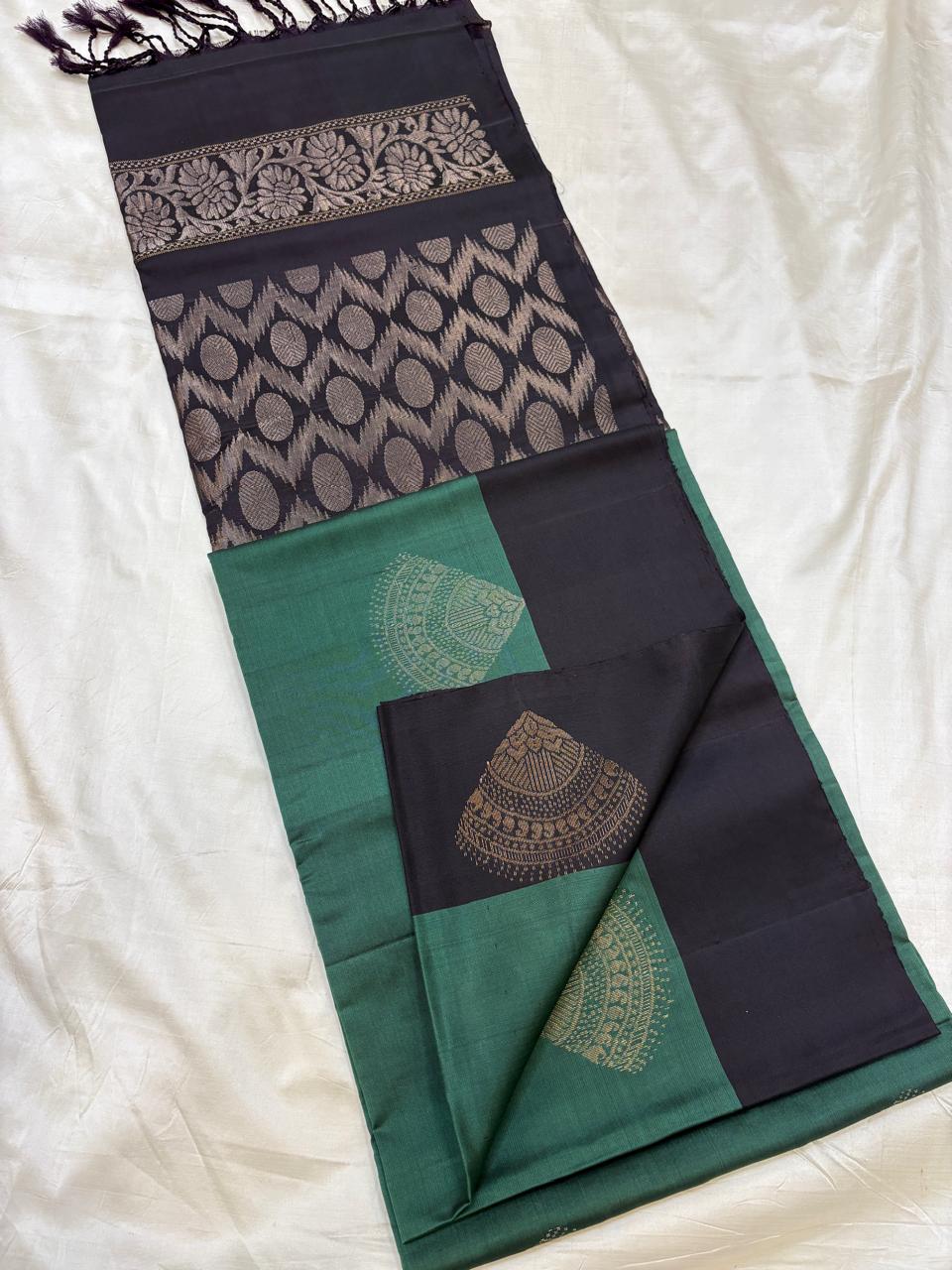 Contrast Border Soft Silk